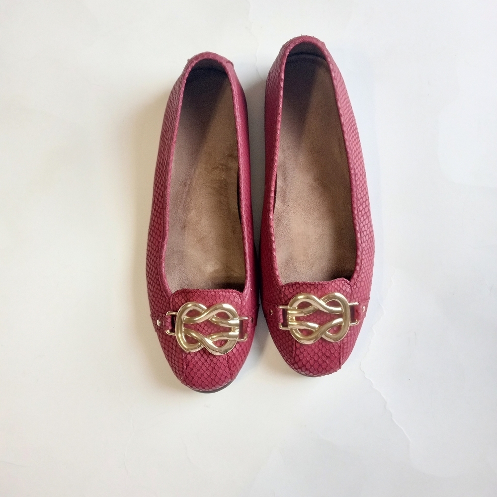 Aerosoles Ballet Flats Burgundy Red Size 9.5 Women's Vintage Slip On